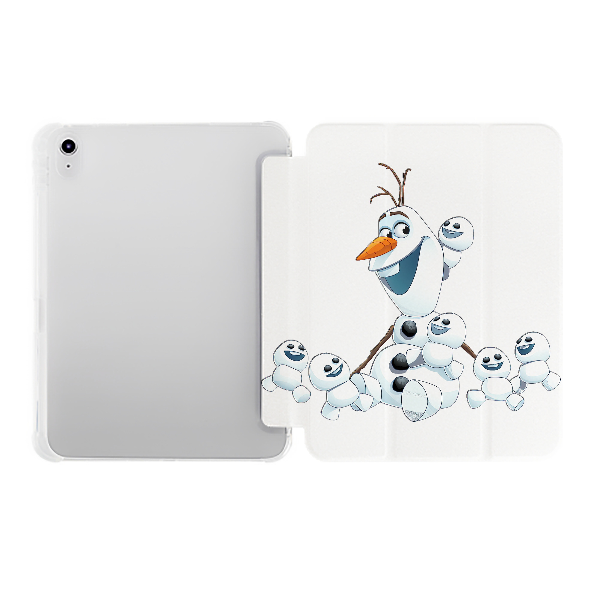 （画像用） アナと雪の女王 アンナ エルサ Frozen Anna Elsa IPad ケース ペン収納付き 三つ折りスタンド PUレザー×シリコン 対応機種9.5/10.5/10.9インチ